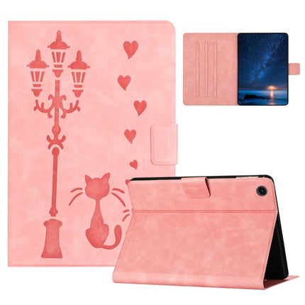 Embossed Couple Cat Smart Tablet Leather Case, For Lenovo Tab M11 / Xiaoxin Pad 2024, For Lenovo Tab M9 / TB-310FU, For Lenovo Tab P11 Gen 2 / TB-350, For Lenovo Tab M10 3rd Gen / TB-328F