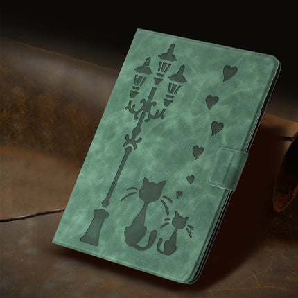 Embossed Couple Cat Smart Tablet Leather Case, For Lenovo Tab M11 / Xiaoxin Pad 2024, For Lenovo Tab M9 / TB-310FU, For Lenovo Tab P11 Gen 2 / TB-350, For Lenovo Tab M10 3rd Gen / TB-328F