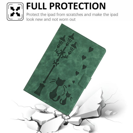 Embossed Couple Cat Smart Tablet Leather Case, For Lenovo Tab M11 / Xiaoxin Pad 2024, For Lenovo Tab M9 / TB-310FU, For Lenovo Tab P11 Gen 2 / TB-350, For Lenovo Tab M10 3rd Gen / TB-328F
