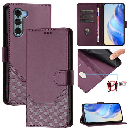 Honeycomb Embossing RFID Leather Phone Case, For Motorola Edge X30 / Edge 30 Pro, For Motorola Edge S30 / Moto G200 5G