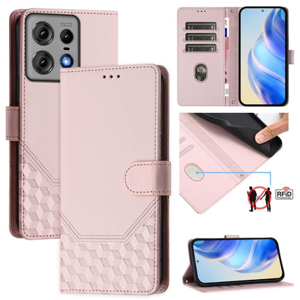Honeycomb Embossing RFID Leather Phone Case, For Motorola Edge 5G 2024, For Motorola Edge 50 Ultra / X50 Ultra, For Motorola Edge 50 Pro, For Motorola Edge 50 Fusion