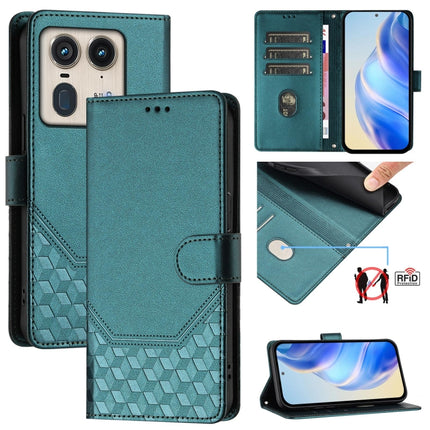 Honeycomb Embossing RFID Leather Phone Case, For Motorola Edge 5G 2024, For Motorola Edge 50 Ultra / X50 Ultra, For Motorola Edge 50 Pro, For Motorola Edge 50 Fusion