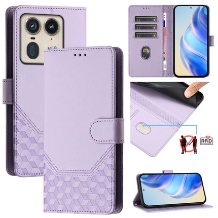 Honeycomb Embossing RFID Leather Phone Case, For Motorola Edge 5G 2024, For Motorola Edge 50 Ultra / X50 Ultra, For Motorola Edge 50 Pro, For Motorola Edge 50 Fusion