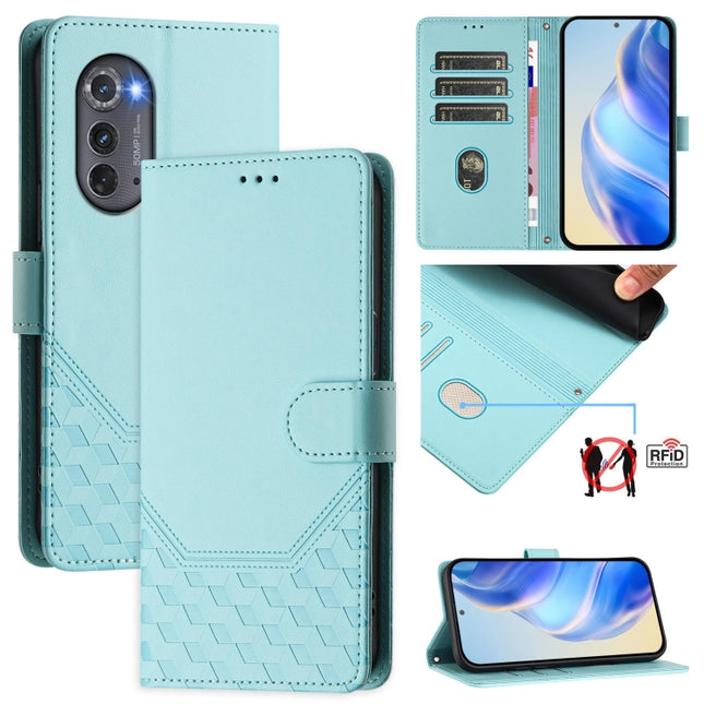 Honeycomb Embossing RFID Leather Phone Case, For Motorola Edge 30 Neo, For Motorola Edge 2022 / Edge 5G UW 2022, For Motorola Edge 30 Ultra / Moto X30 Pro, For Motorola Edge 30