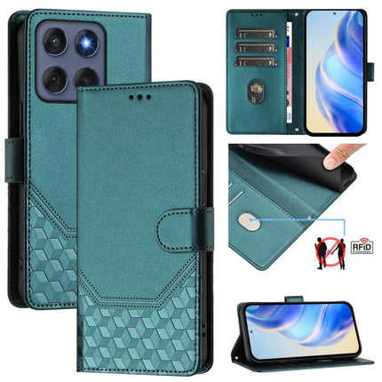 Honeycomb Embossing RFID Leather Phone Case, For Motorola Edge 60 Pro / 60s Pro 5G, For Motorola Edge 60 Fusion, For Motorola Edge 50 5G Global, For Motorola Edge 50 Neo