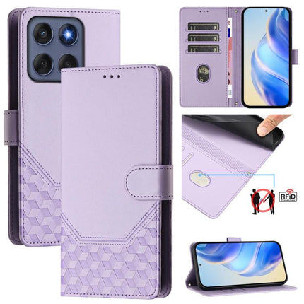 Honeycomb Embossing RFID Leather Phone Case, For Motorola Edge 60 Pro / 60s Pro 5G, For Motorola Edge 60 Fusion, For Motorola Edge 50 5G Global, For Motorola Edge 50 Neo