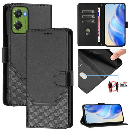 Honeycomb Embossing RFID Leather Phone Case, For Motorola Moto G17 4G / G17 Power 4G, For Motorola Moto G67 Power 5G, For Motorola Edge 70 5G, For Motorola Moto G06 4G
