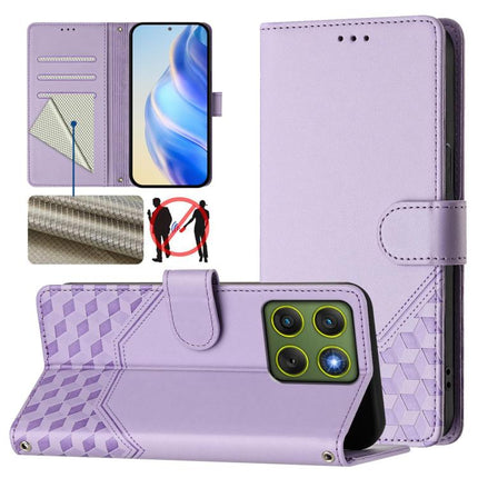 Honeycomb Embossing RFID Leather Phone Case, For Motorola Moto G17 4G / G17 Power 4G, For Motorola Moto G67 Power 5G, For Motorola Edge 70 5G, For Motorola Moto G06 4G