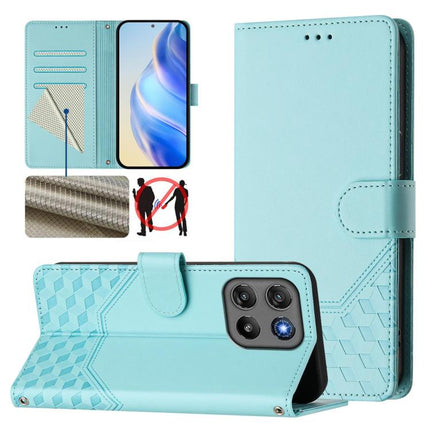 Honeycomb Embossing RFID Leather Phone Case, For Motorola Moto G17 4G / G17 Power 4G, For Motorola Moto G67 Power 5G, For Motorola Edge 70 5G, For Motorola Moto G06 4G