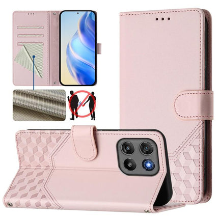 Honeycomb Embossing RFID Leather Phone Case, For Motorola Moto G17 4G / G17 Power 4G, For Motorola Moto G67 Power 5G, For Motorola Edge 70 5G, For Motorola Moto G06 4G