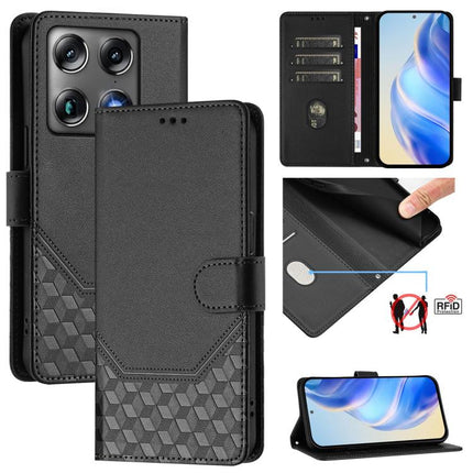 Honeycomb Embossing RFID Leather Phone Case, For Motorola Moto G Max / G87 / G77 / G67 5G, For Motorola Moto G47 / G37 Power 5G, For Motorola Edge 70 Pro 5G, For Motorola Moto X70 Air Pro / Signature 5G