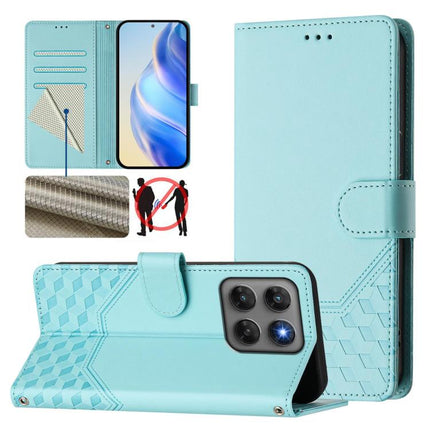 Honeycomb Embossing RFID Leather Phone Case, For Motorola Moto G Max / G87 / G77 / G67 5G, For Motorola Moto G47 / G37 Power 5G, For Motorola Edge 70 Pro 5G, For Motorola Moto X70 Air Pro / Signature 5G