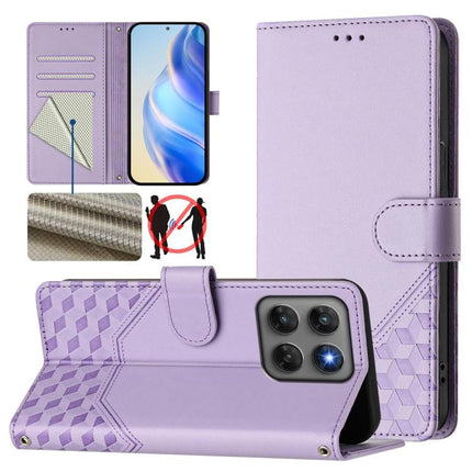 Honeycomb Embossing RFID Leather Phone Case, For Motorola Moto G Max / G87 / G77 / G67 5G, For Motorola Moto G47 / G37 Power 5G, For Motorola Edge 70 Pro 5G, For Motorola Moto X70 Air Pro / Signature 5G