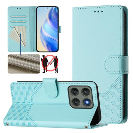 Honeycomb Embossing RFID Leather Phone Case, For Motorola Edge 60 Pro / 60s Pro 5G, For Motorola Edge 60 Fusion, For Motorola Edge 50 5G Global, For Motorola Edge 50 Neo
