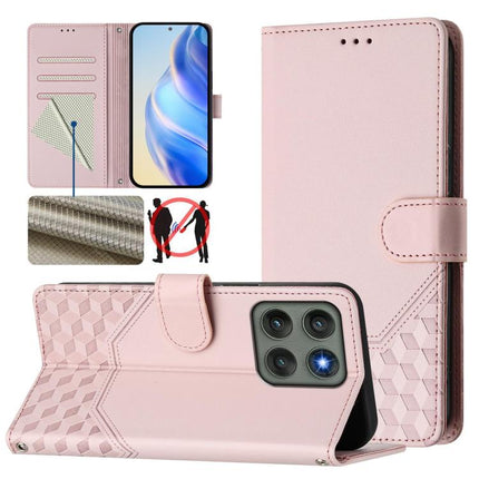 Honeycomb Embossing RFID Leather Phone Case, For Motorola Edge 60 Pro / 60s Pro 5G, For Motorola Edge 60 Fusion, For Motorola Edge 50 5G Global, For Motorola Edge 50 Neo