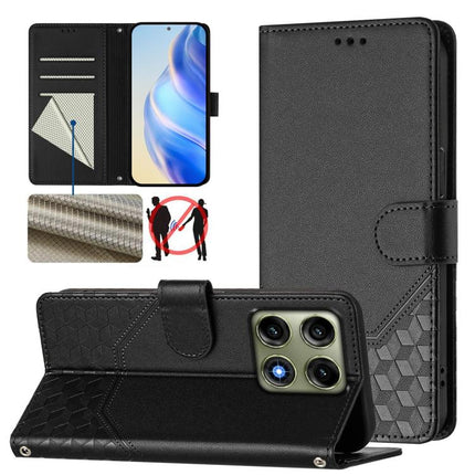 Honeycomb Embossing RFID Leather Phone Case, For Motorola Moto G Max / G87 / G77 / G67 5G, For Motorola Moto G47 / G37 Power 5G, For Motorola Edge 70 Pro 5G, For Motorola Moto X70 Air Pro / Signature 5G