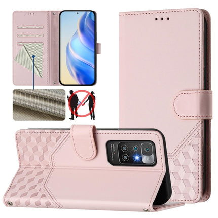 Honeycomb Embossing RFID Leather Phone Case, For Redmi 10A / 9C, For Redmi 10 2022 / 2021, For Redmi K40 / K40 Pro, For Redmi Note 10 5G / Note 10T 5G