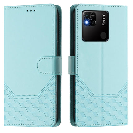 Honeycomb Embossing RFID Leather Phone Case, For Redmi 10A / 9C, For Redmi 10 2022 / 2021, For Redmi K40 / K40 Pro, For Redmi Note 10 5G / Note 10T 5G