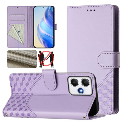 Honeycomb Embossing RFID Leather Phone Case, For Redmi Note 13 Pro+ 5G Global, For Redmi K60 Ultra, For Redmi 12 5G / 4G Global / Note 12R, For Redmi K60 / K60 Pro