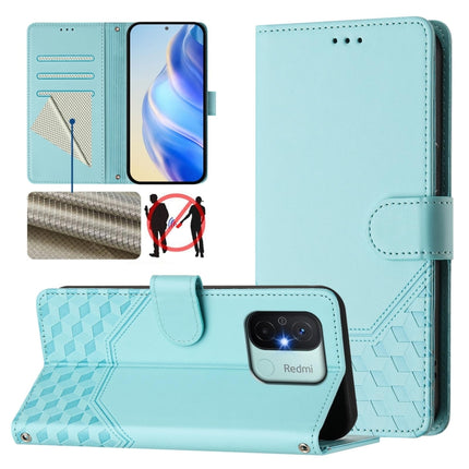 Honeycomb Embossing RFID Leather Phone Case, For Redmi Note 12 5G Global, For Redmi 12C / 11A, For Redmi 10 5G / Note 11E 5G / Note 11R, For Redmi K50 Ultra