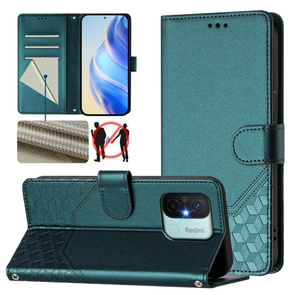 Honeycomb Embossing RFID Leather Phone Case, For Redmi Note 12 5G Global, For Redmi 12C / 11A, For Redmi 10 5G / Note 11E 5G / Note 11R, For Redmi K50 Ultra