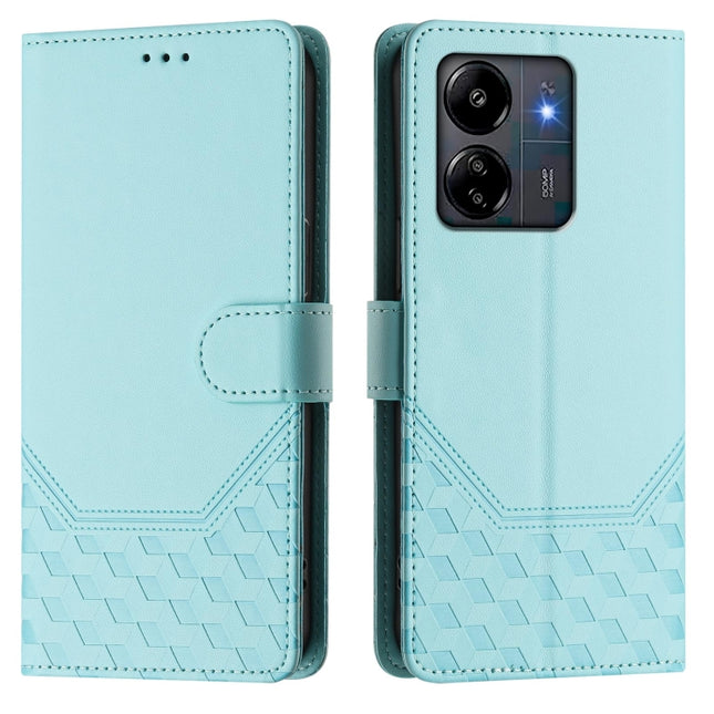 Honeycomb Embossing RFID Leather Phone Case, For Redmi 13C 4G, For Redmi Note 13 4G Global, For Redmi Note 13 Pro 5G Global, For Redmi Note 13 5G Global