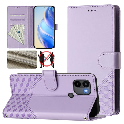 Honeycomb Embossing RFID Leather Phone Case, For Redmi Note 11 4G / 11S 4G / 12S Global, For Redmi A1+ / A2+, For Redmi Note 11 Pro 5G / 4G Global, For Redmi Note 12 Pro 4G Global