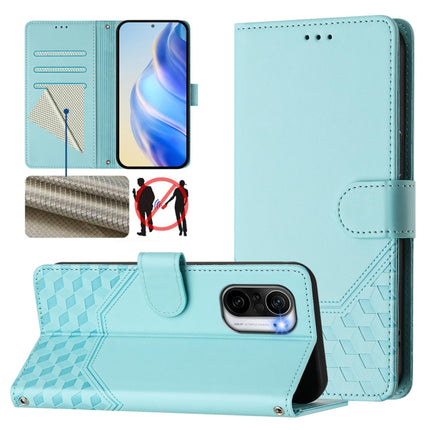 Honeycomb Embossing RFID Leather Phone Case, For Redmi 10A / 9C, For Redmi 10 2022 / 2021, For Redmi K40 / K40 Pro, For Redmi Note 10 5G / Note 10T 5G