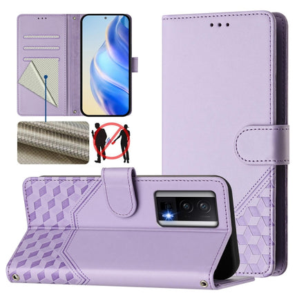 Honeycomb Embossing RFID Leather Phone Case, For Redmi Note 13 Pro+ 5G Global, For Redmi K60 Ultra, For Redmi 12 5G / 4G Global / Note 12R, For Redmi K60 / K60 Pro