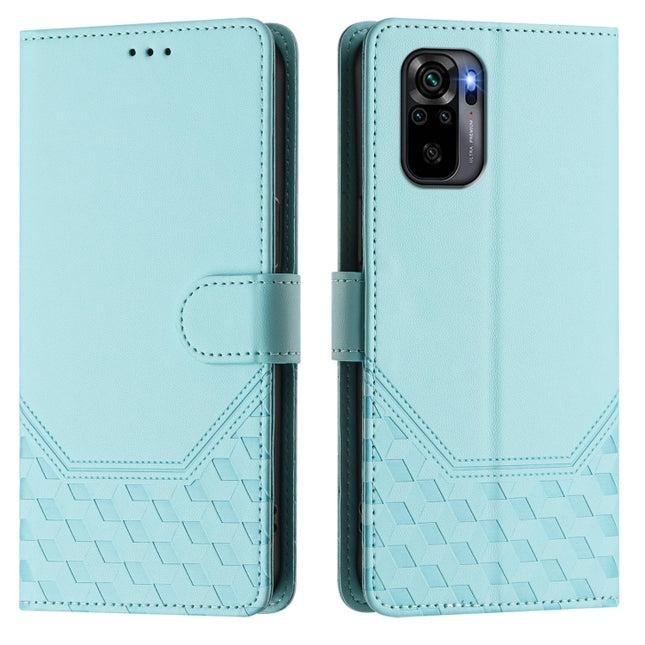 Honeycomb Embossing RFID Leather Phone Case, For Redmi Note 10 4G / 10S 4G / 11 SE India, For Redmi K50i / Note 11T Pro+ 5G, For Redmi Note 11 Pro+ 5G Europe, For Redmi Note 11S 5G