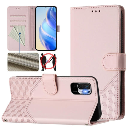 Honeycomb Embossing RFID Leather Phone Case, For Redmi 10A / 9C, For Redmi 10 2022 / 2021, For Redmi K40 / K40 Pro, For Redmi Note 10 5G / Note 10T 5G