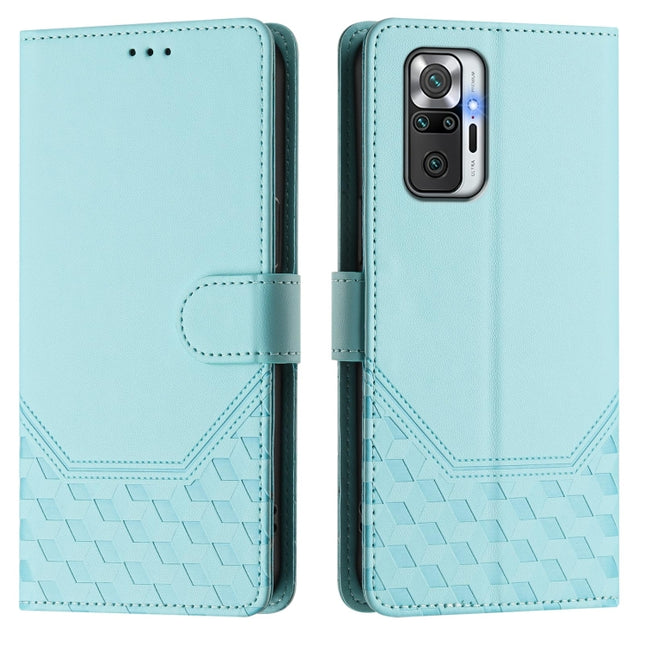 Honeycomb Embossing RFID Leather Phone Case, For Redmi Note 10 Pro 4G / Note 10 Pro Max, For Redmi 9T Global, For Redmi Note 9T Global
