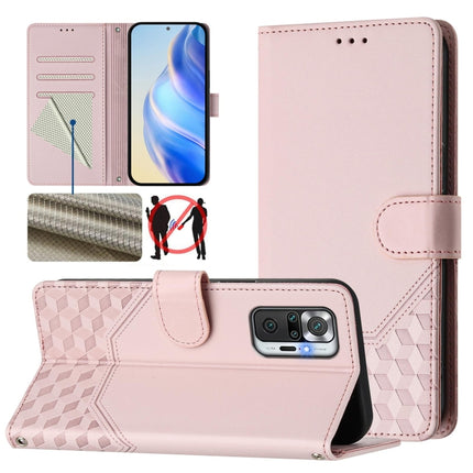 Honeycomb Embossing RFID Leather Phone Case, For Redmi Note 10 Pro 4G / Note 10 Pro Max, For Redmi 9T Global, For Redmi Note 9T Global