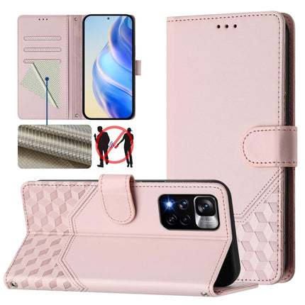 Honeycomb Embossing RFID Leather Phone Case, For Redmi Note 10 4G / 10S 4G / 11 SE India, For Redmi K50i / Note 11T Pro+ 5G, For Redmi Note 11 Pro+ 5G Europe, For Redmi Note 11S 5G