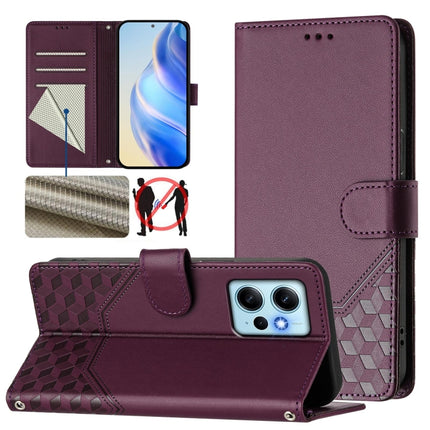 Honeycomb Embossing RFID Leather Phone Case, For Redmi Note 12 4G Global, For Redmi A1 4G / A2 4G, For Redmi Note 12 Explorer / 12 Pro+ 5G, For Redmi Note 12 Pro Speed / 12 Pro 5G
