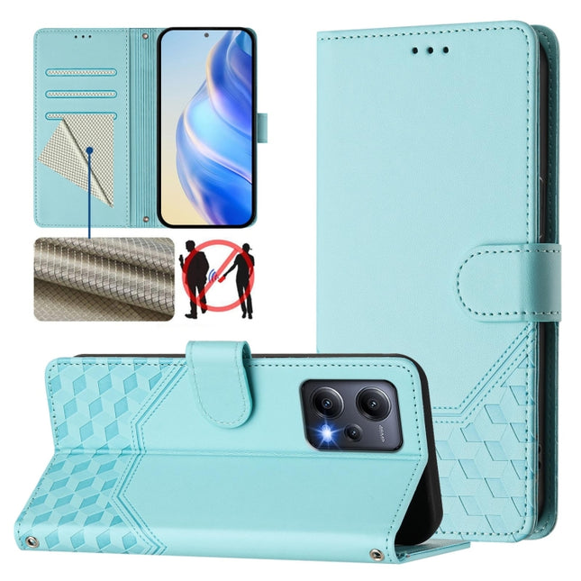 Honeycomb Embossing RFID Leather Phone Case, For Redmi Note 12 5G Global, For Redmi 12C / 11A, For Redmi 10 5G / Note 11E 5G / Note 11R, For Redmi K50 Ultra