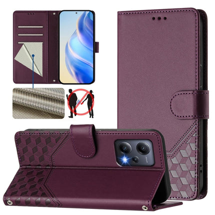 Honeycomb Embossing RFID Leather Phone Case, For Redmi Note 12 5G Global, For Redmi 12C / 11A, For Redmi 10 5G / Note 11E 5G / Note 11R, For Redmi K50 Ultra