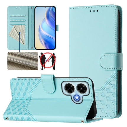 Honeycomb Embossing RFID Leather Phone Case, For Redmi 13C 4G, For Redmi Note 13 4G Global, For Redmi Note 13 Pro 5G Global, For Redmi Note 13 5G Global