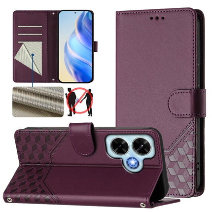Honeycomb Embossing RFID Leather Phone Case, For Redmi 13C 4G, For Redmi Note 13 4G Global, For Redmi Note 13 Pro 5G Global, For Redmi Note 13 5G Global