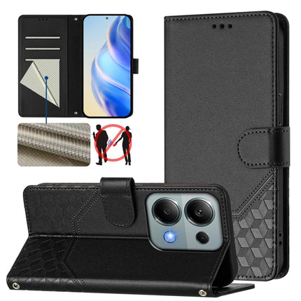 Honeycomb Embossing RFID Leather Phone Case, For Redmi K70 Ultra 5G, For Redmi 13 5G / 4G Global, For Redmi A3 4G Global / A3X 4G, For Redmi Note 13 Pro 4G Global