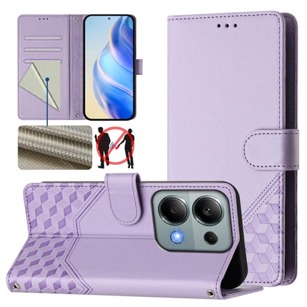 Honeycomb Embossing RFID Leather Phone Case, For Redmi K70 Ultra 5G, For Redmi 13 5G / 4G Global, For Redmi A3 4G Global / A3X 4G, For Redmi Note 13 Pro 4G Global