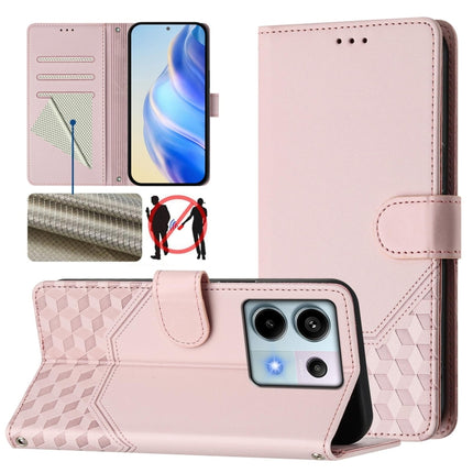 Honeycomb Embossing RFID Leather Phone Case, For Redmi 13C 4G, For Redmi Note 13 4G Global, For Redmi Note 13 Pro 5G Global, For Redmi Note 13 5G Global