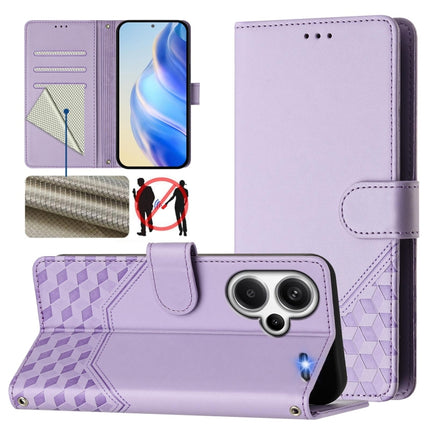 Honeycomb Embossing RFID Leather Phone Case, For Redmi Note 13 Pro+ 5G Global, For Redmi K60 Ultra, For Redmi 12 5G / 4G Global / Note 12R, For Redmi K60 / K60 Pro