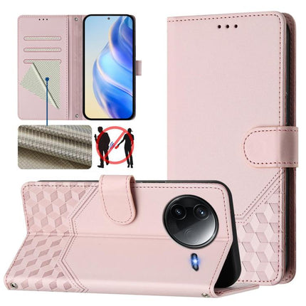 Honeycomb Embossing RFID Leather Phone Case, For Xiaomi Poco M7 4G 169mm, For Redmi 15 5G / 4G EU 171mm, For Redmi Note 14 4G 164.84mm EU Version, For Redmi K80 5G / K80 Pro 5G
