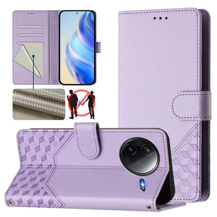 Honeycomb Embossing RFID Leather Phone Case, For Xiaomi Poco M7 4G 169mm, For Redmi 15 5G / 4G EU 171mm, For Redmi Note 14 4G 164.84mm EU Version, For Redmi K80 5G / K80 Pro 5G