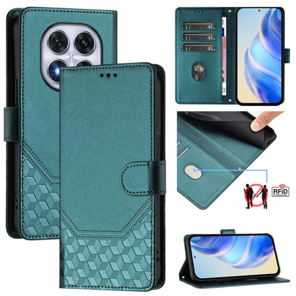 Honeycomb Embossing RFID Leather Phone Case, For Redmi Note 14 Pro 4G, For Redmi Note 14 4G 163.25mm, For Redmi Note 14 5G, For Redmi 14C 4G