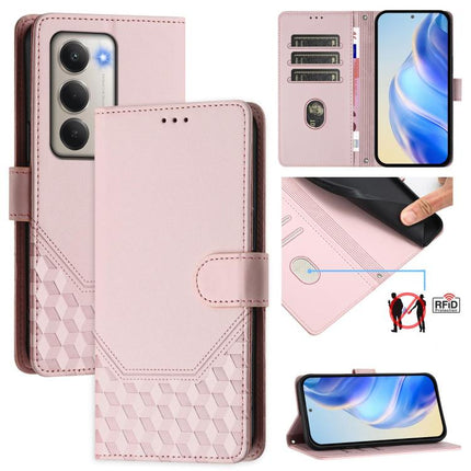 Honeycomb Embossing RFID Leather Phone Case, For Xiaomi Poco M7 4G 169mm, For Redmi 15 5G / 4G EU 171mm, For Redmi Note 14 4G 164.84mm EU Version, For Redmi K80 5G / K80 Pro 5G
