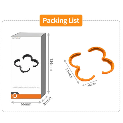 Cubierta protectora anticolisión para hélice Sunnylife para DJI Neo