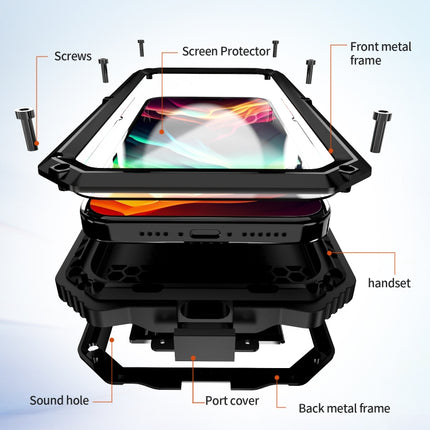 R-JUST Life Waterproof Dustproof Shockproof Holder Phone Case, For iPhone 15 Pro Max, For iPhone 15 Plus