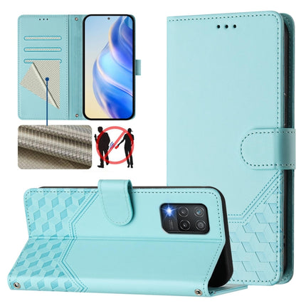 Honeycomb Embossing RFID Leather Phone Case, For Realme C25 / C15 / C12 / C25s, For Realme 8 5G / V13 5G / Q3 5G, For Realme 8 4G / 8 Pro 4G, For Realme GT 5G / GT Neo 5G